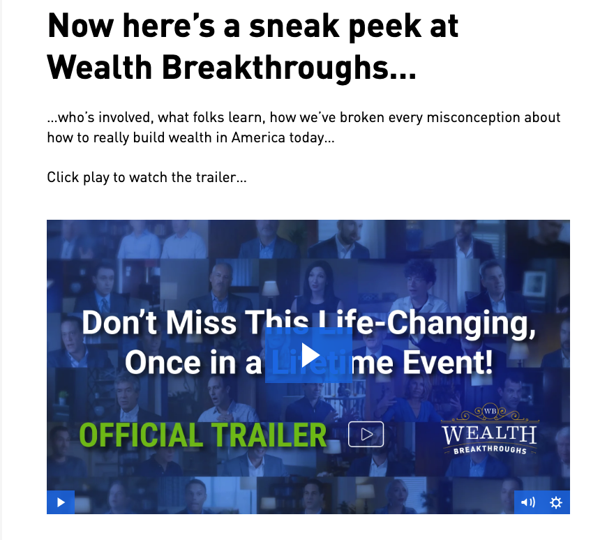 what is the wealth breakthroughs